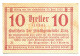 10 Heller 1920 LINZ Österreich UNC Notgeld Papiergeld Banknote #P10349 - [11] Local Banknote Issues