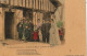 DE 23 -(40) UNE NOCE DANS LES LANDES  - LE MAITRE DE MAISON INTRODUISANT LES EPOUX - CARTE GLACEE COLORISEE  - 2 SCANS - Personnages