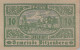 10 HELLER 1920 Stadt PITZENBERG Oberösterreich Österreich Notgeld Papiergeld Banknote #PG621 - [11] Local Banknote Issues