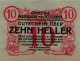 10 HELLER 1920 Stadt NUSSDORF AM ATTERSEE Oberösterreich Österreich Notgeld Papiergeld Banknote #PG636 - [11] Local Banknote Issues