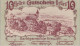 10 HELLER 1920 Stadt KREUZEN Oberösterreich Österreich Notgeld Papiergeld Banknote #PG778 - [11] Local Banknote Issues