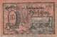 10 HELLER 1920 Stadt HoRSCHING Oberösterreich Österreich Notgeld Banknote #PD750 - [11] Lokale Uitgaven