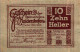 10 HELLER 1920 Stadt HAIDERSHOFEN Niedrigeren Österreich Notgeld Papiergeld Banknote #PG503 - [11] Local Banknote Issues