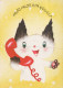 GATO GATITO Animales Vintage Tarjeta Postal CPSM #PAM229.ES - Gatos