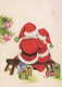 PAPÁ NOEL NIÑO NAVIDAD Fiesta Vintage Tarjeta Postal CPSM #PAK294.ES - Santa Claus