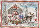 PAPÁ NOEL Animales NAVIDAD Fiesta Vintage Tarjeta Postal CPSM #PAK978.ES - Santa Claus