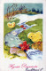 EASTER CHILDREN EGG Vintage Postcard CPA #PKE232.GB - Easter