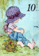 HAPPY BIRTHDAY 10 Year Old GIRL CHILDREN Vintage Postal CPSM #PBT978.GB - Verjaardag