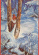 PÈRE NOËL Bonne Année Noël Vintage Carte Postale CPSM #PAU598.FR - Santa Claus