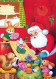 PÈRE NOËL Animaux NOËL Fêtes Voeux Vintage Carte Postale CPSM #PAK501.FR - Santa Claus