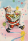 PÈRE NOËL NOËL Fêtes Voeux Vintage Carte Postale CPSM #PAJ657.FR - Santa Claus