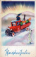 PÈRE NOËL NOËL Fêtes Voeux Vintage Carte Postale CPSMPF #PAJ454.FR - Santa Claus