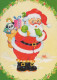 PÈRE NOËL NOËL Fêtes Voeux Vintage Carte Postale CPSMPF #PAJ387.FR - Santa Claus