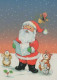PÈRE NOËL NOËL Fêtes Voeux Vintage Carte Postale CPSM #PAJ588.FR - Santa Claus