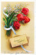 FLORES Vintage Tarjeta Postal CPSMPF #PKG033.ES - Flowers