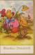 PASCUA POLLO HUEVO Vintage Tarjeta Postal CPA #PKE105.ES - Ostern