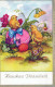 PASCUA POLLO HUEVO Vintage Tarjeta Postal CPA #PKE105.ES - Easter