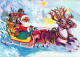 PAPÁ NOEL Feliz Año Navidad Vintage Tarjeta Postal CPSM #PBL553.ES - Santa Claus