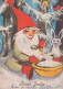 PAPÁ NOEL Feliz Año Navidad Vintage Tarjeta Postal CPSM #PBL170.ES - Santa Claus
