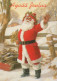 WEIHNACHTSMANN SANTA CLAUS WEIHNACHTSFERIEN Vintage Postkarte CPSM #PAK833.DE - Santa Claus