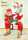 WEIHNACHTSMANN SANTA CLAUS KINDER WEIHNACHTSFERIEN Vintage Postkarte CPSM #PAK374.DE - Santa Claus