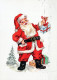 WEIHNACHTSMANN SANTA CLAUS WEIHNACHTSFERIEN Vintage Postkarte CPSM #PAJ658.DE - Santa Claus