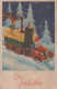 WEIHNACHTSMANN SANTA CLAUS WEIHNACHTSFERIEN Vintage Postkarte CPSMPF #PAJ455.DE - Santa Claus