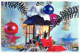 Bonne Année Noël BOUGIE LENTICULAR 3D Vintage Carte Postale CPSM #PAZ017.FR - Nouvel An