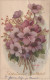 FLEURS Vintage Carte Postale CPA #PKE611.FR - Flowers