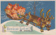Bonne Année Noël CERF GNOME Vintage Carte Postale CPA #PKE039.FR - Nouvel An