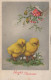 PÂQUES POULET ŒUF Vintage Carte Postale CPA #PKE106.FR - Pascua