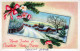 Bonne Année Noël Vintage Carte Postale CPSMPF #PKD162.FR - Nouvel An