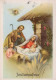 ANGE Noël Bébé JÉSUS Vintage Carte Postale CPSM #PBP285.FR - Angels