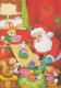 PÈRE NOËL Bonne Année Noël Vintage Carte Postale CPSM #PBL486.FR - Santa Claus