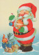 PÈRE NOËL Bonne Année Noël Vintage Carte Postale CPSM #PBL358.FR - Santa Claus
