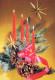 Buon Anno Natale CANDELA Vintage Cartolina CPSM #PAV871.IT - Nouvel An