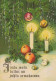 Buon Anno Natale CANDELA Vintage Cartolina CPSM #PAV323.IT - New Year