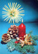 Buon Anno Natale CANDELA Vintage Cartolina CPSM #PAV447.IT - Nouvel An