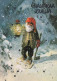 BABBO NATALE Buon Anno Natale Vintage Cartolina CPSM #PAU600.IT - Kerstman