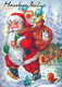 BABBO NATALE Natale Vintage Cartolina CPSM #PAJ523.IT - Kerstman