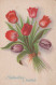 FLOWERS Vintage Ansichtskarte Postkarte CPA #PKE733.DE - Flowers