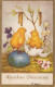 OSTERN HUHN EI Vintage Ansichtskarte Postkarte CPA #PKE107.DE - Pasqua