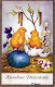 OSTERN HUHN EI Vintage Ansichtskarte Postkarte CPA #PKE107.DE - Pâques