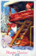 Neujahr Weihnachten GNOME Vintage Ansichtskarte Postkarte CPSMPF #PKD471.DE - New Year