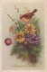 FIORI Vintage Cartolina CPSMPF #PKG096.IT - Bloemen