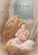 Vergine Maria Madonna Gesù Bambino Natale Religione Vintage Cartolina CPSM #PBP992.IT - Vierge Marie & Madones