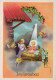 ANGELO Natale Gesù Bambino Vintage Cartolina CPSM #PBP287.IT - Engelen