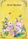 PASQUA CONIGLIO Vintage Cartolina CPSM #PBO539.IT - Pâques