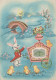 PASQUA CONIGLIO Vintage Cartolina CPSM #PBO475.IT - Easter