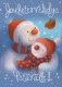 Buon Anno Natale PUPAZZO Vintage Cartolina CPSM #PBM531.IT - New Year